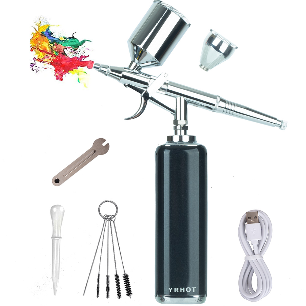 C9D Dual Action Auto Stop Function Cordless Airbrush Kit with 2 Pressue Level Matched with Many Other Airbrush Pens